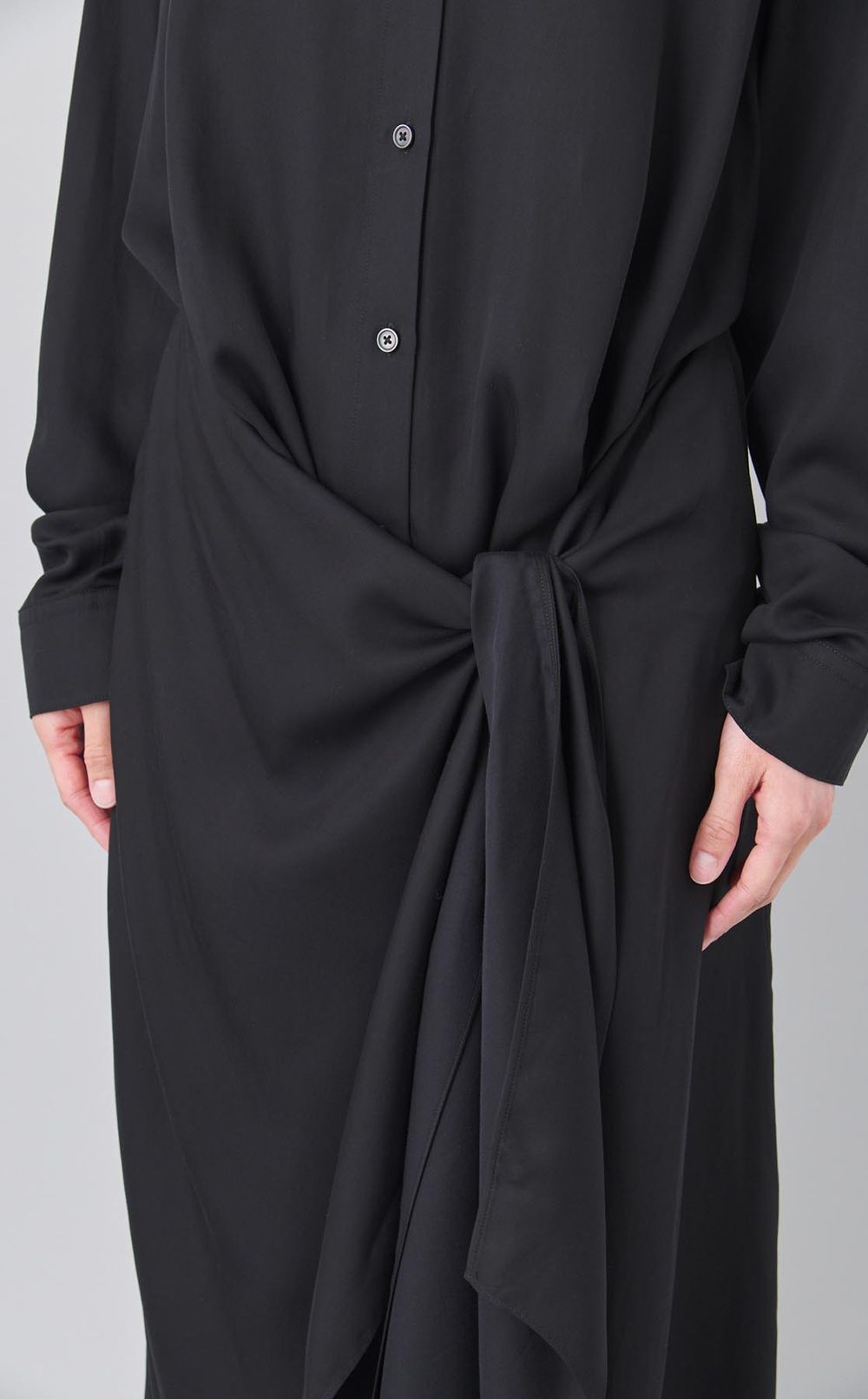 タイウエストシャツワンピース