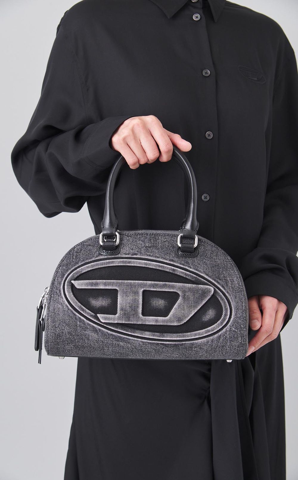 1DRデニムトップハンドルバッグ