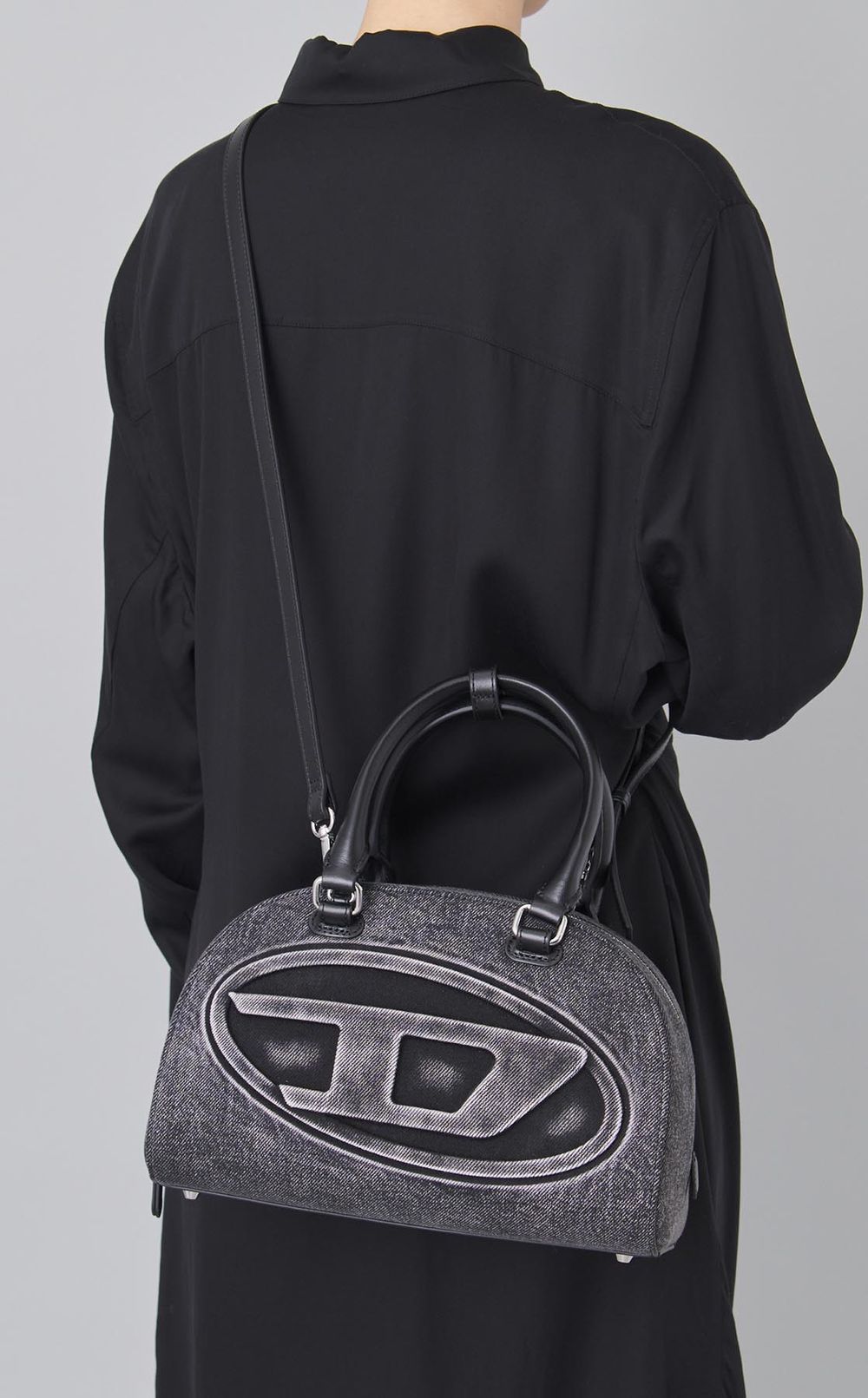 1DRデニムトップハンドルバッグ