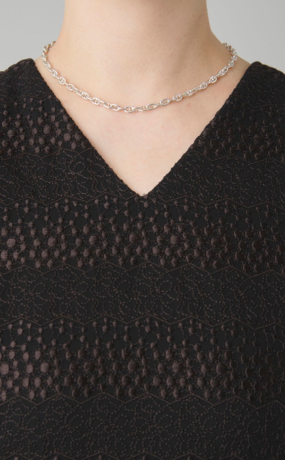 シルバーアンカーチェーンネックレス