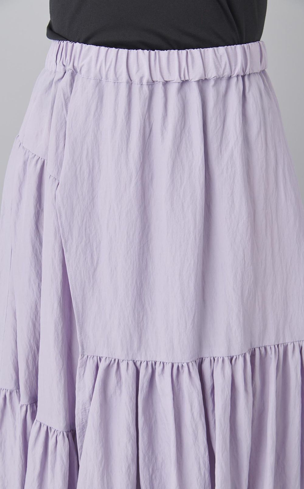 ワッシャーティアードロングスカート