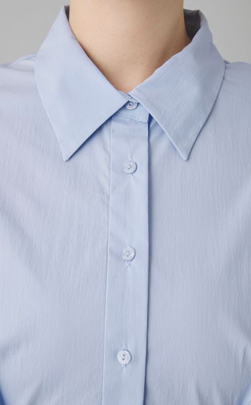 ウェーブラインシャツコンビワンピース