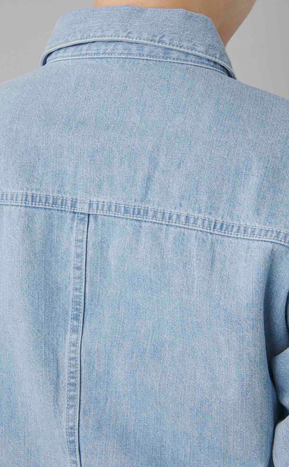 デニムシャツロングワンピース