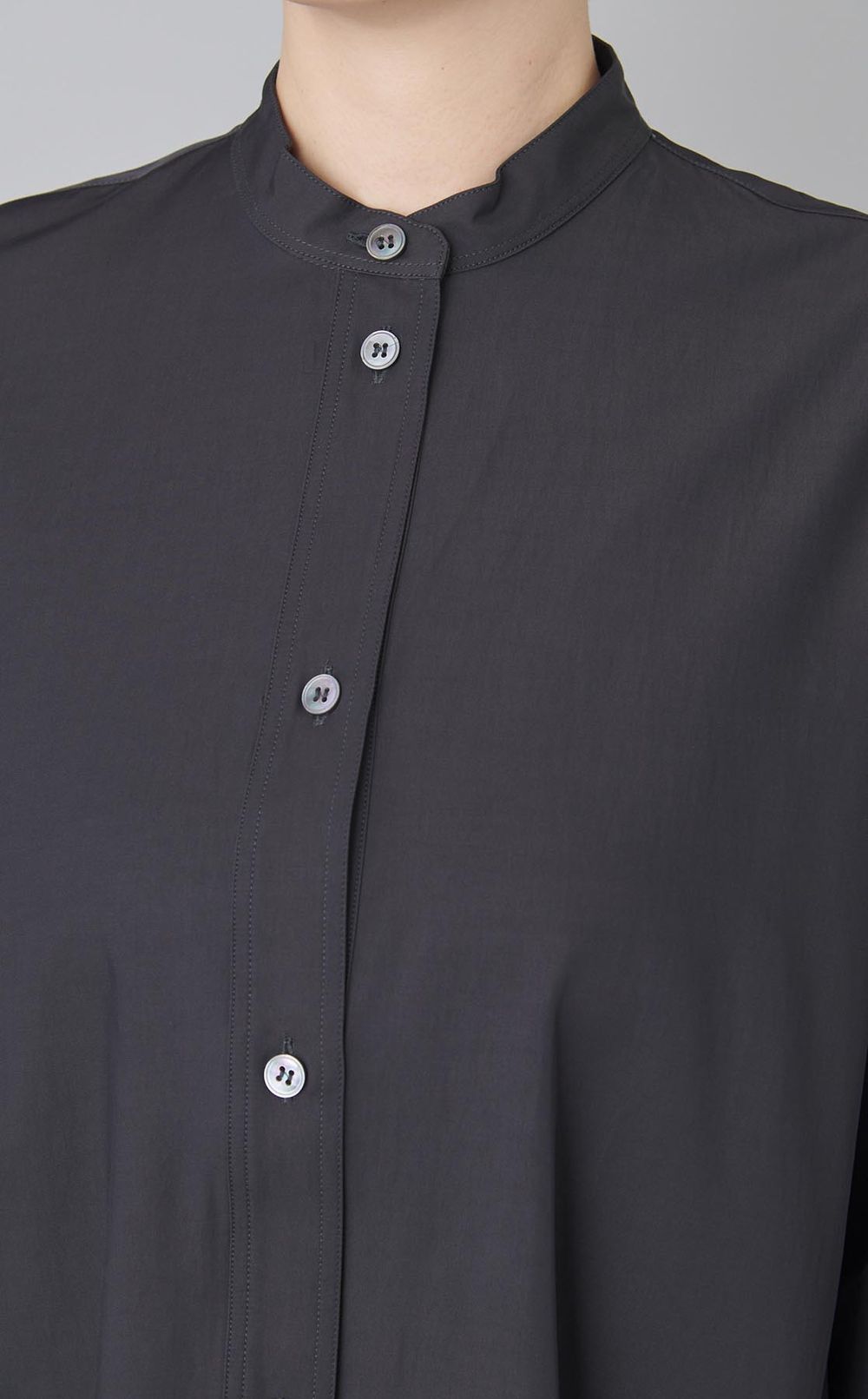 バンドカラー Aラインワンピース