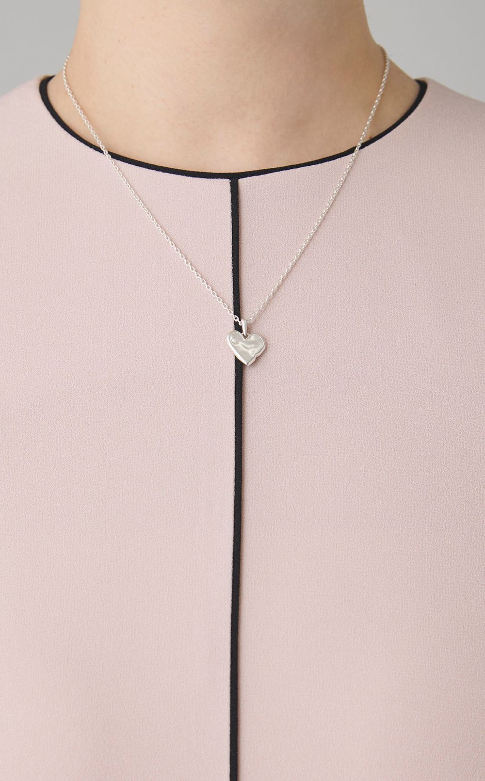 シルバーハートモチーフ2wayネックレス