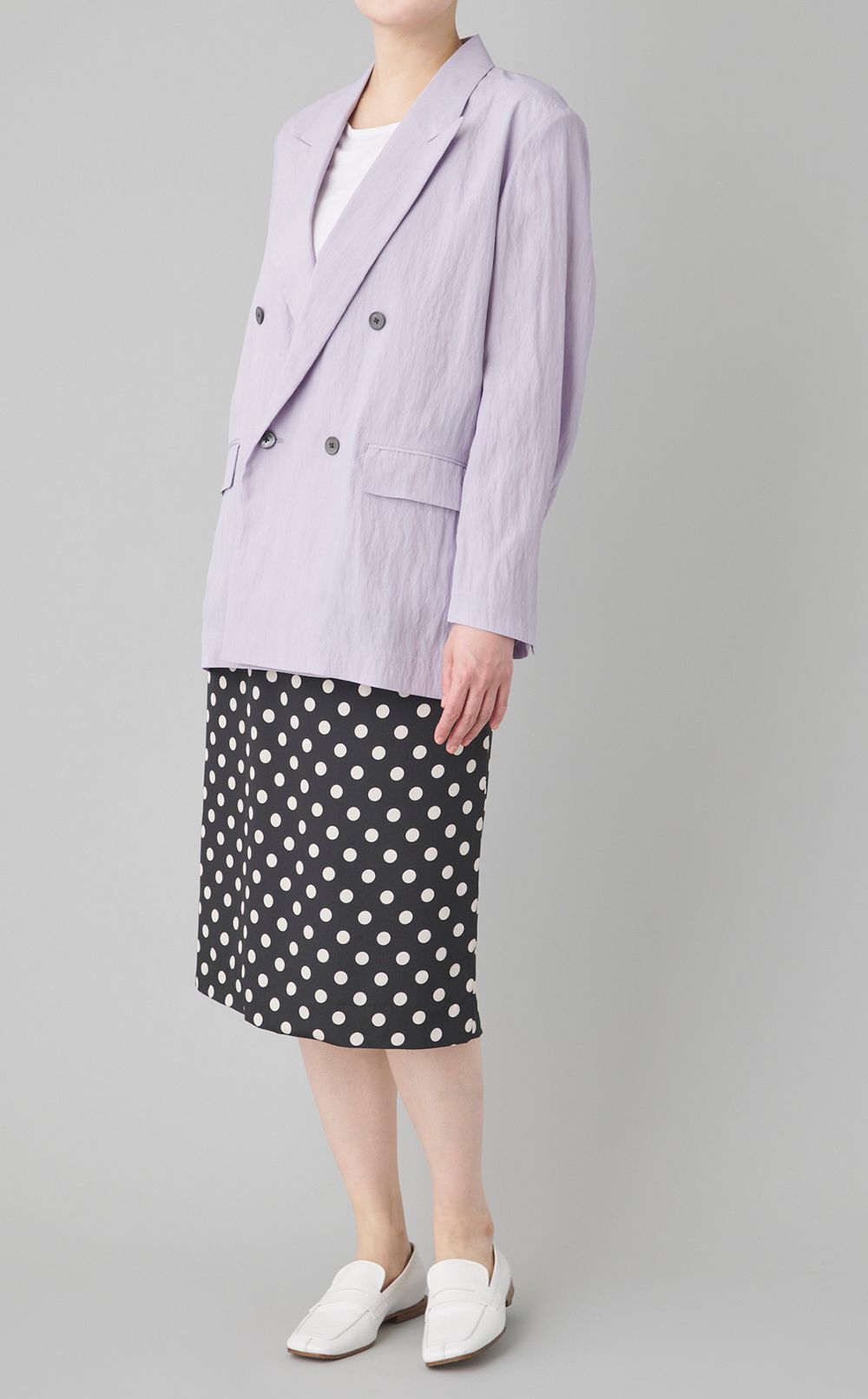 ドットミドル丈スカート