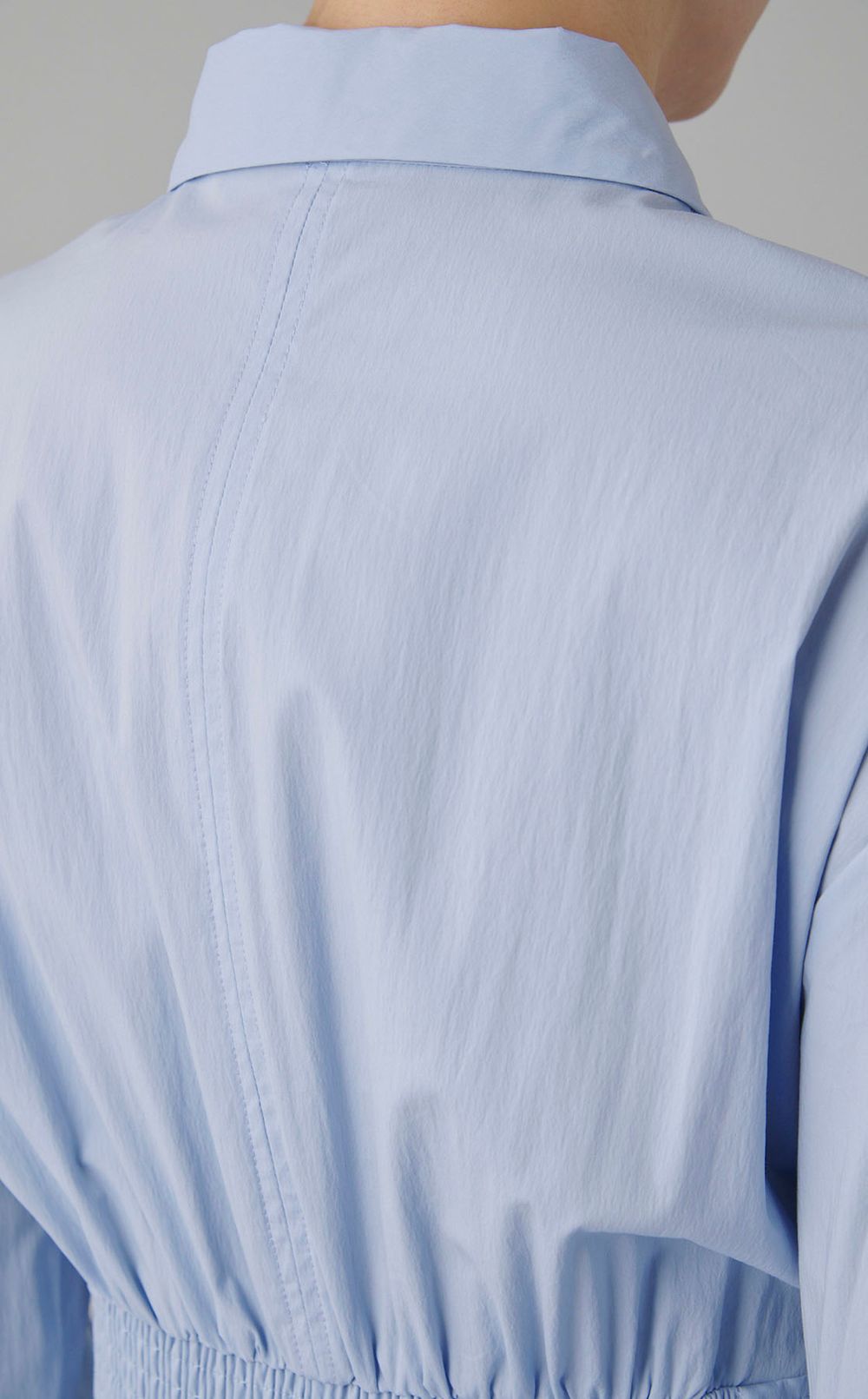 ウェーブラインシャツコンビワンピース