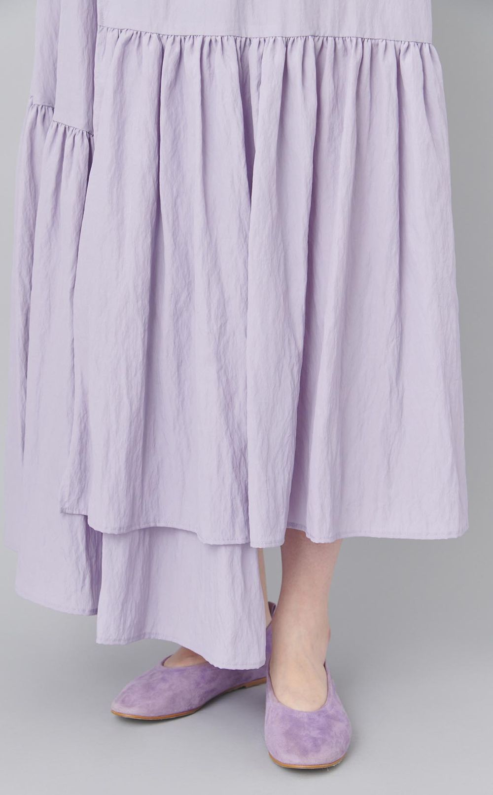 ワッシャーティアードロングスカート