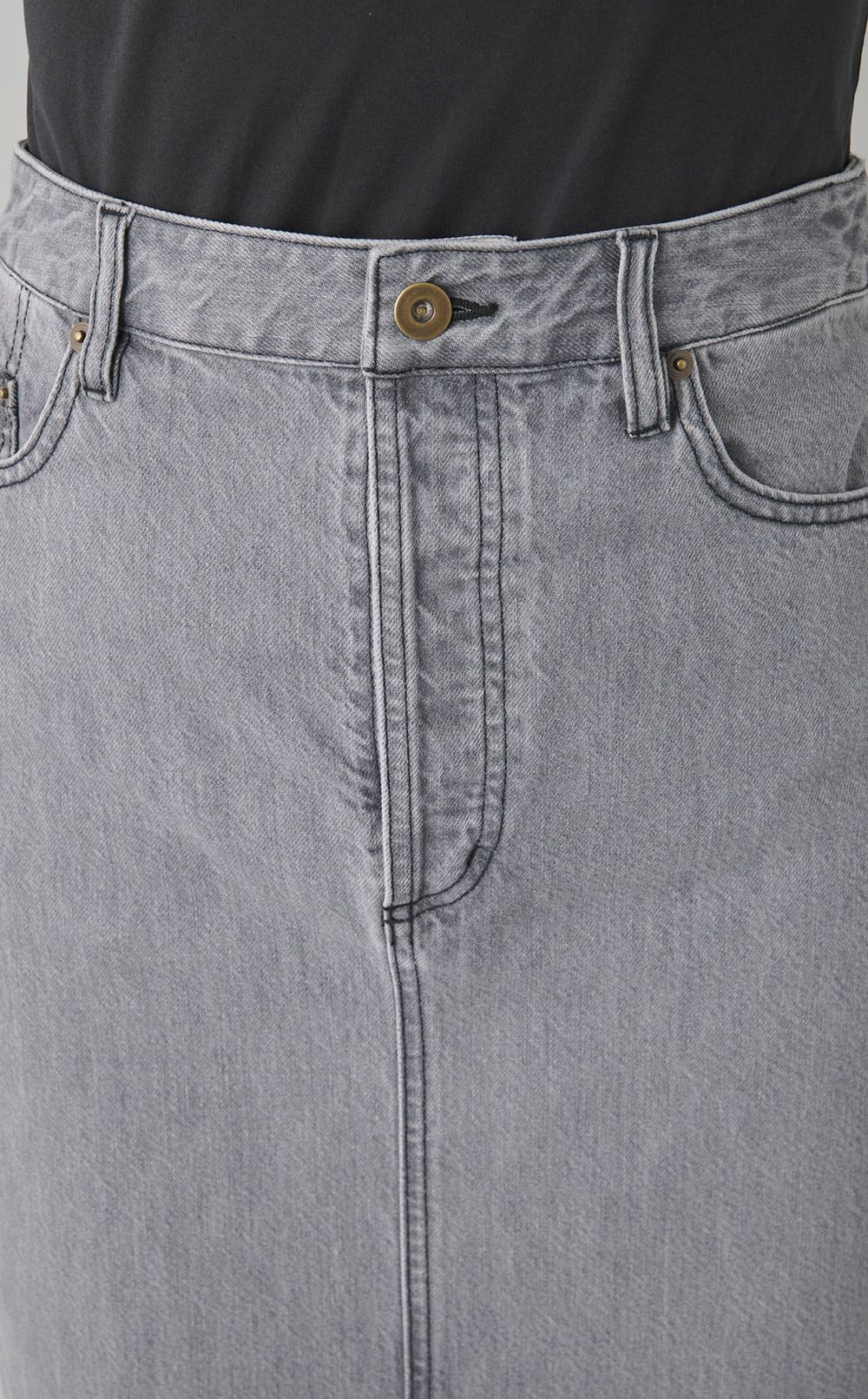 デニム Iラインロングスカート