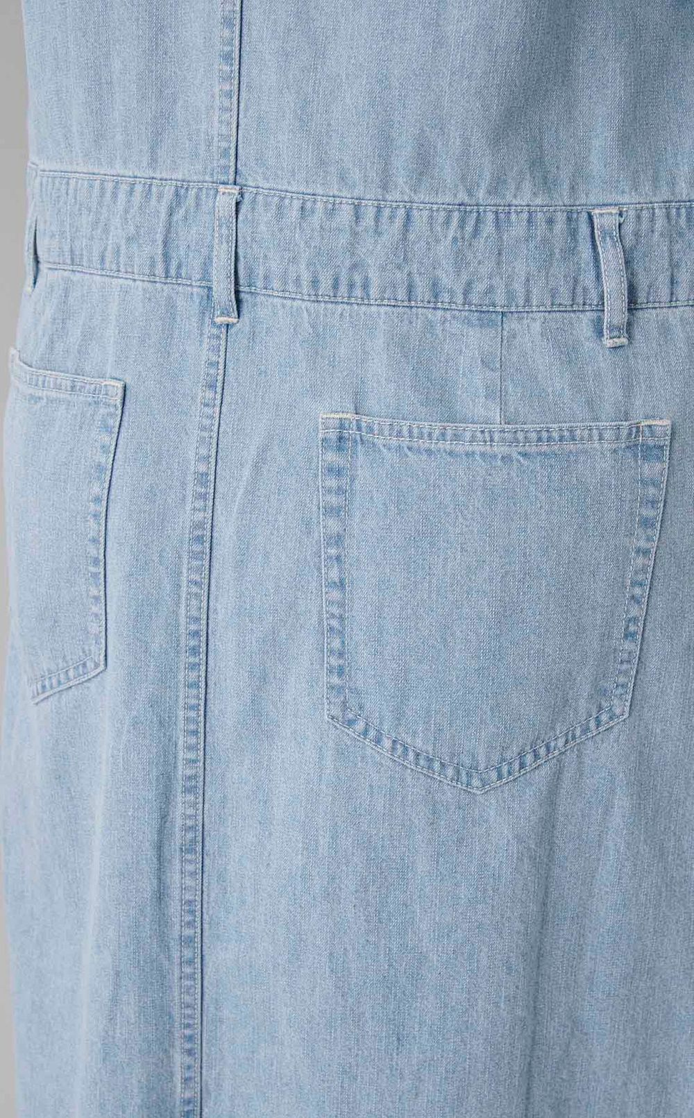 デニムシャツロングワンピース