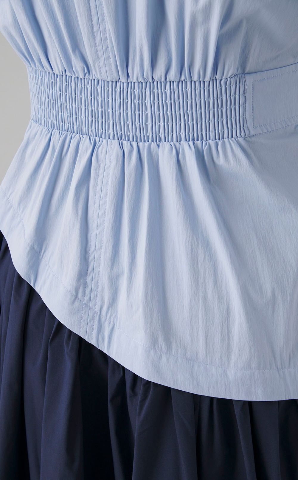 ウェーブラインシャツコンビワンピース