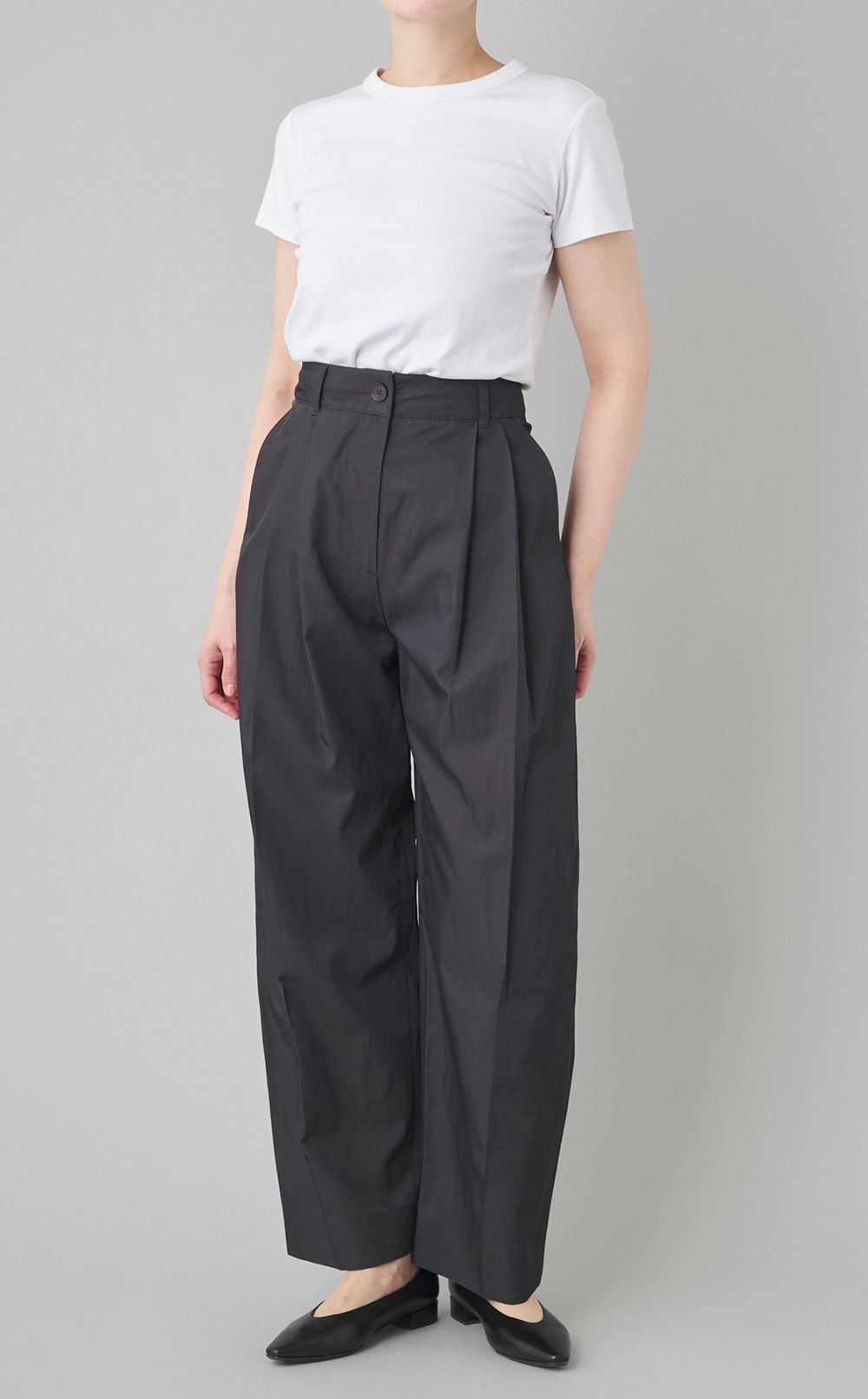 ダブルプリーツタックパンツ