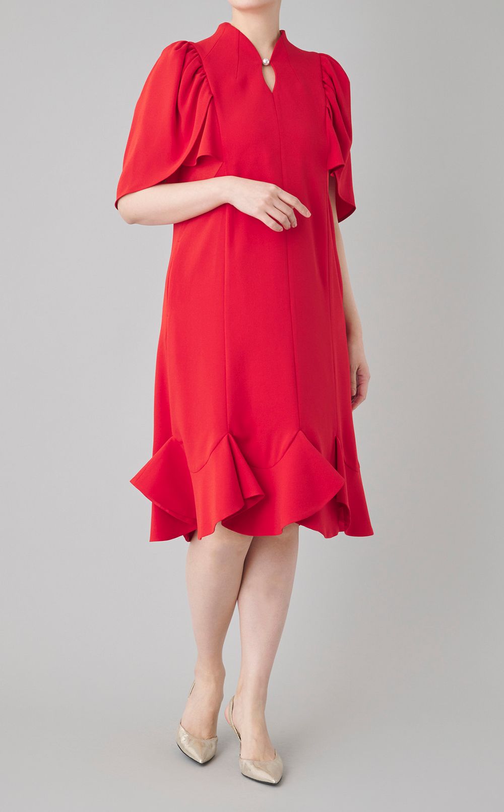 パールフローラルワンピース