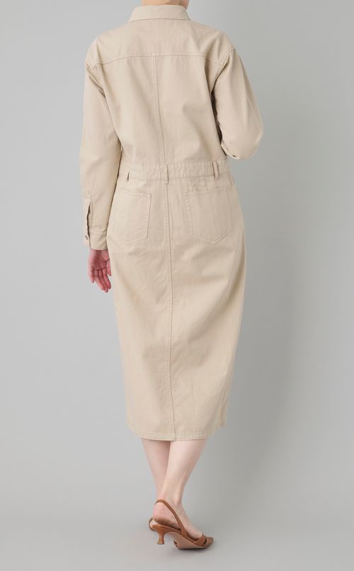 デニムシャツロングワンピース