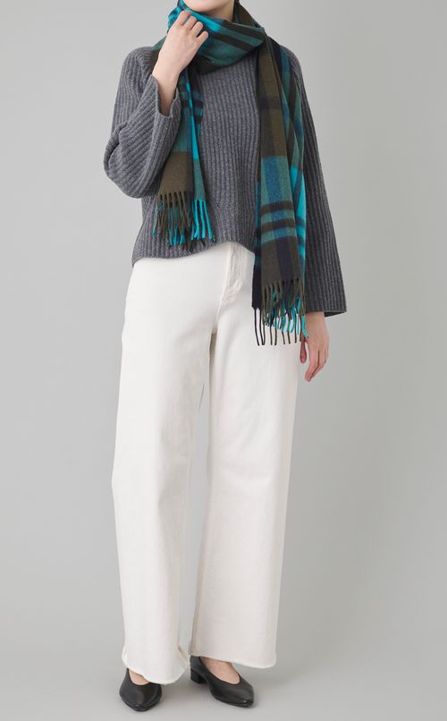 カシミヤチェックストール