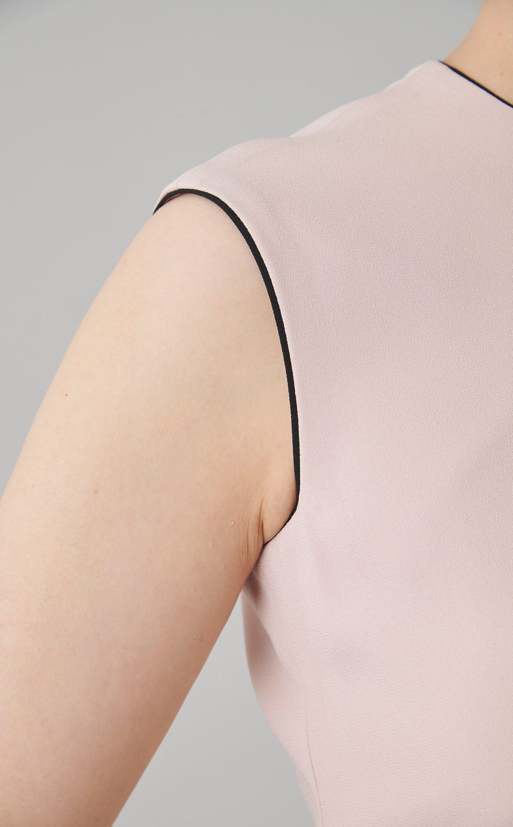 バイカラートリム Iラインワンピース