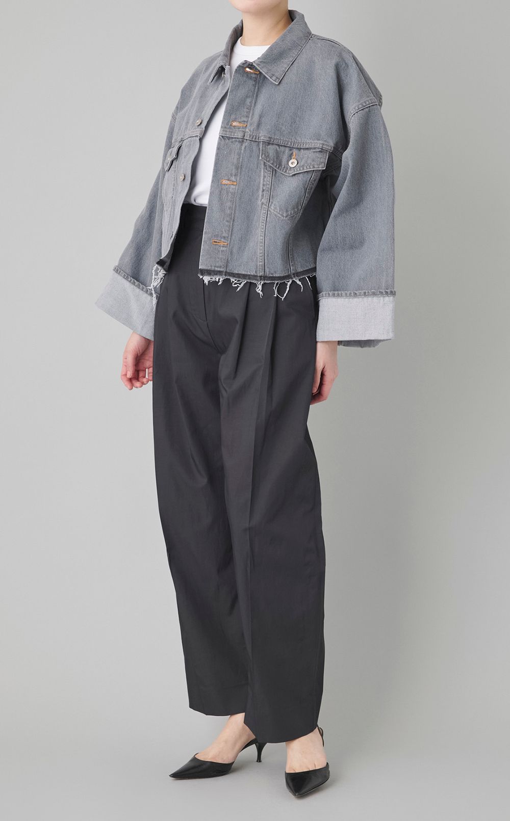 ダブルプリーツタックパンツ