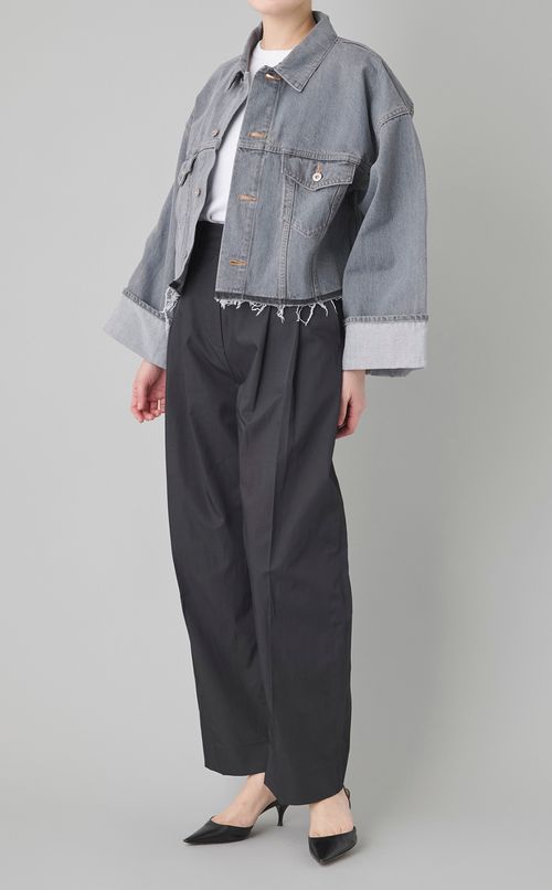 ダブルプリーツタックパンツ