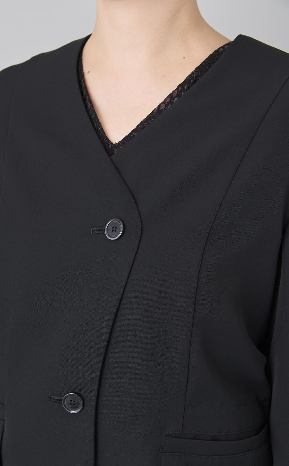 フレームレースノーカラージャケット