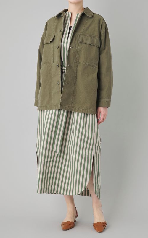 バックサテンミリタリージャケット