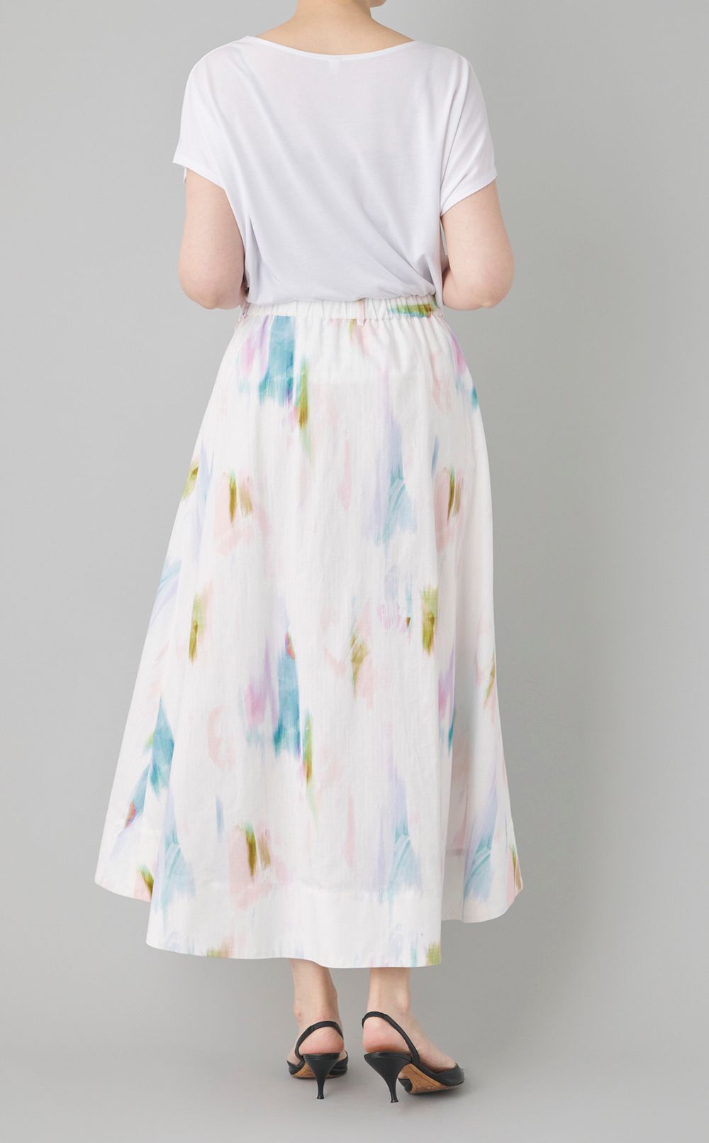 プリント柄リップストップスカート