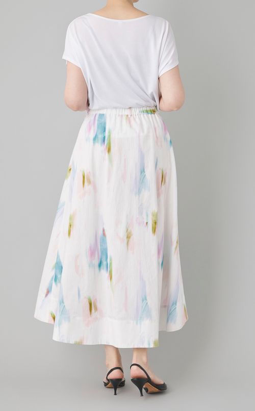 プリント柄リップストップスカート