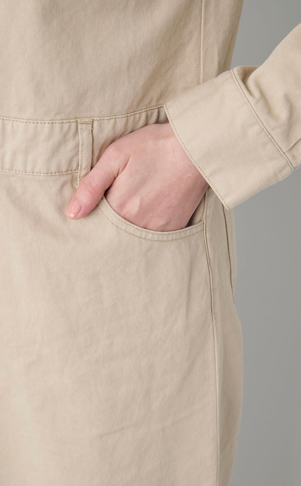 デニムシャツロングワンピース