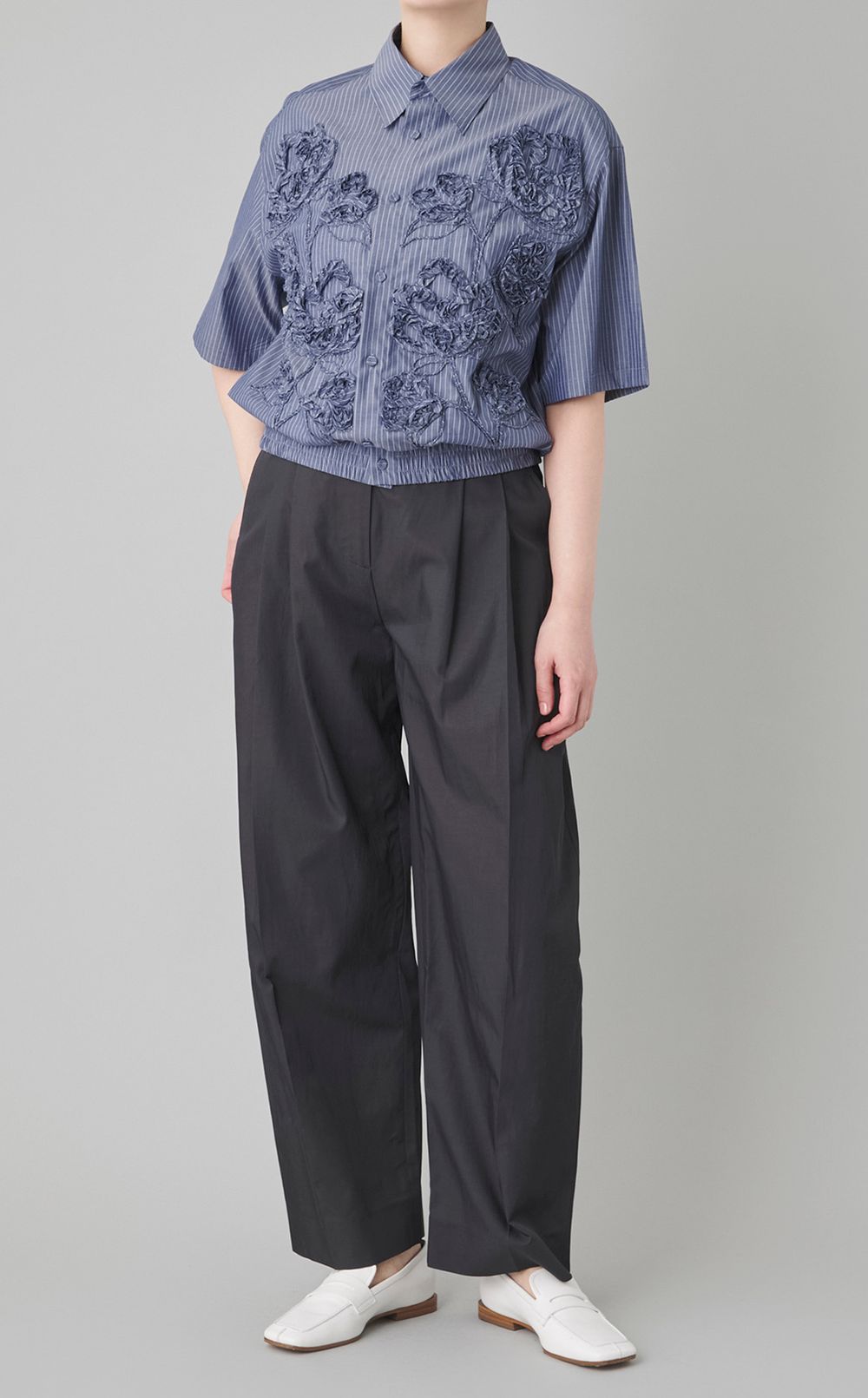 ダブルプリーツタックパンツ