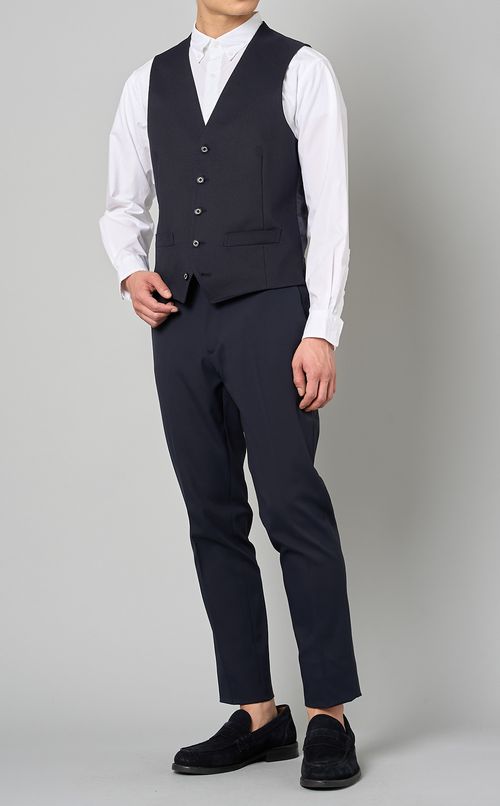 バーズアイストレッチウエストコート