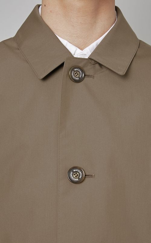 ステンカラーミディコート