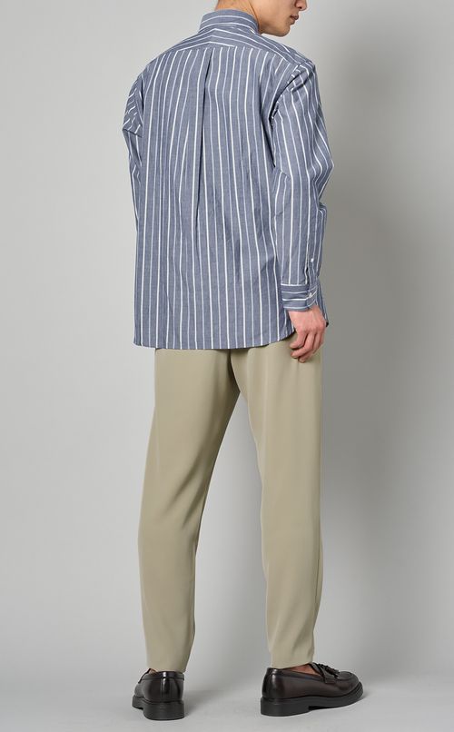 コットンストライプシャツ