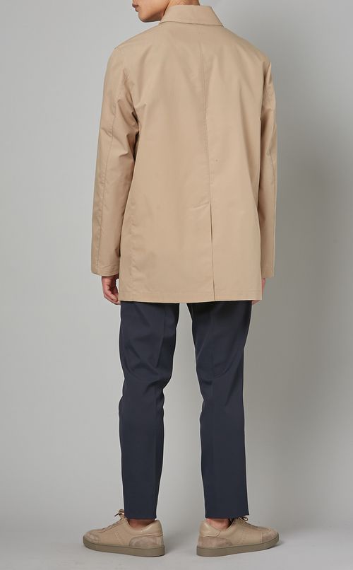 ステンカラーミディコート