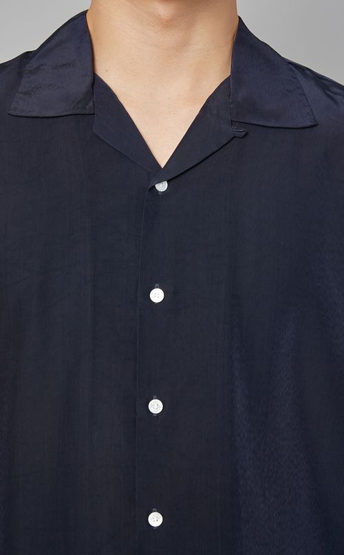 オープンカラーハーフスリーブシャツ