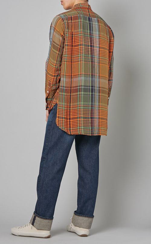 レーヨンチェックシャツ