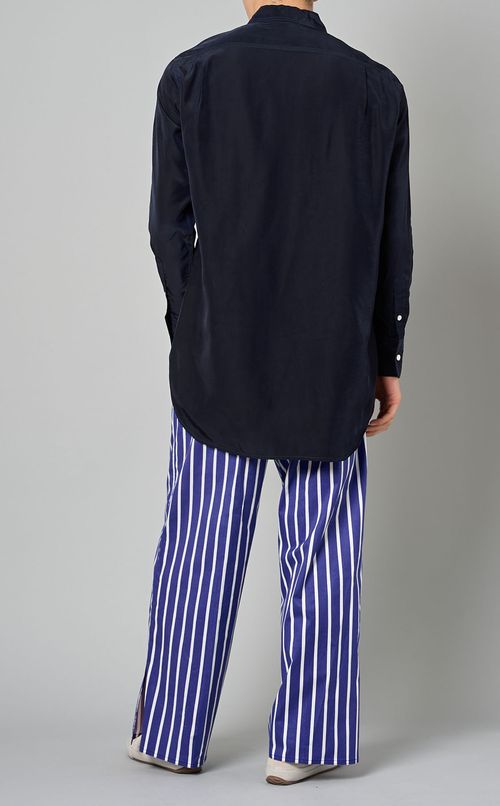 キュプラボタンダウンシャツ