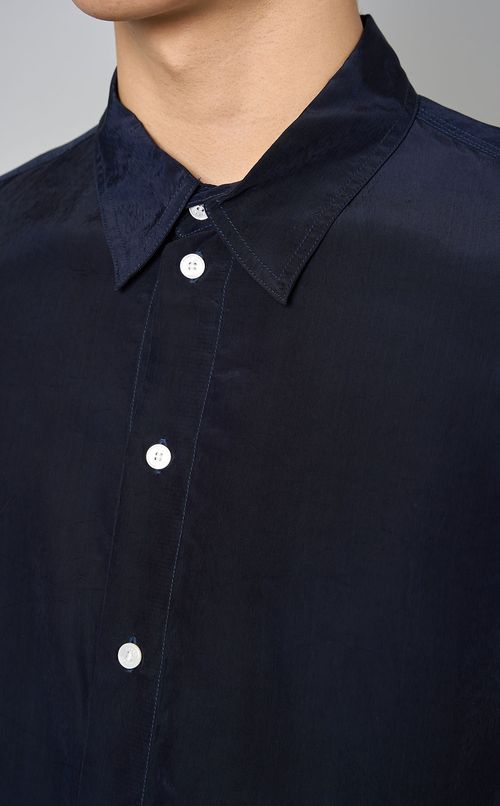 キュプラボタンダウンシャツ