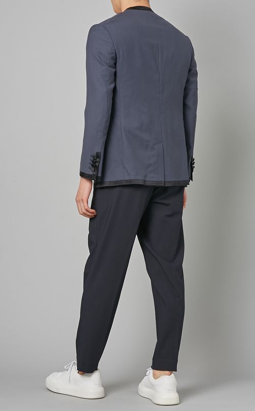 ノーカラーパイピングジャケット