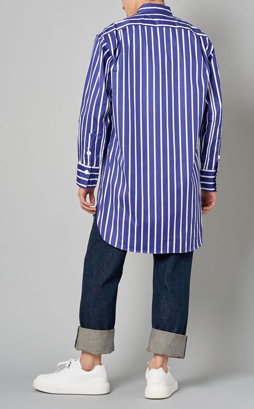 ストライプロングシャツ