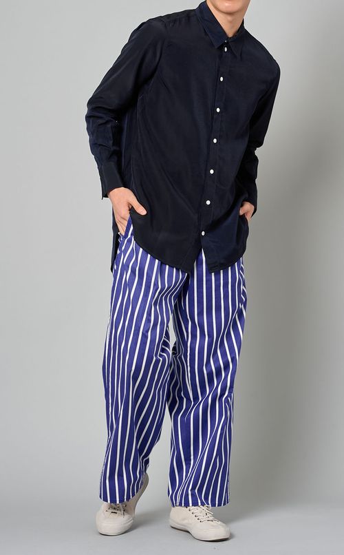 ストライプスリットタックパンツ