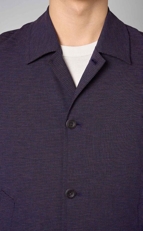 マイクロチェックブルゾン