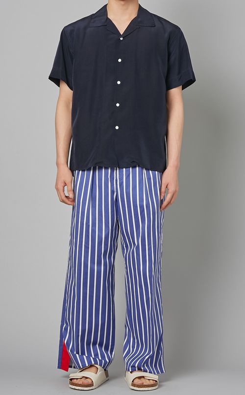 オープンカラーハーフスリーブシャツ