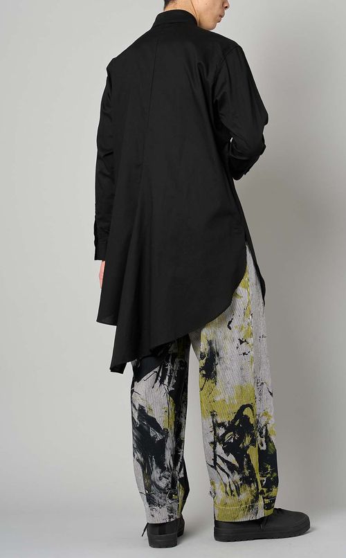 バックドレープシャツ