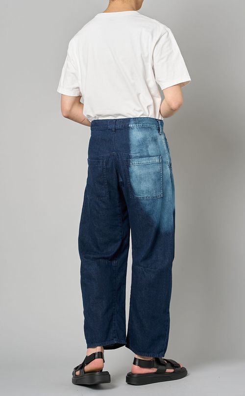 ツートーンデニムパンツ