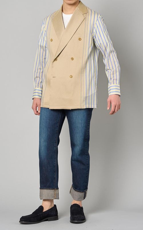 ストライプシャツジャケット