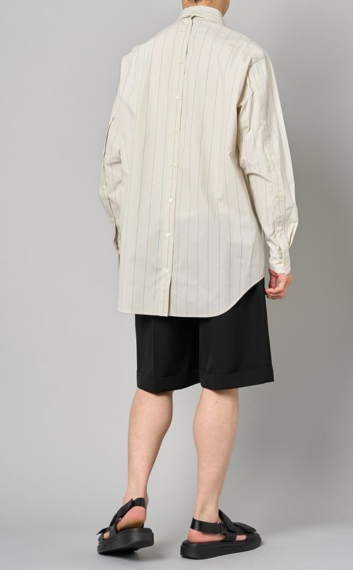 フルオープンストライプシャツ