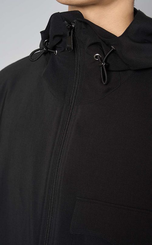 フーデッドジップアップブルゾン