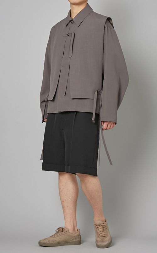 ウールレイヤードブルゾン