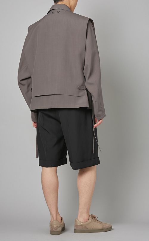 ウールレイヤードブルゾン