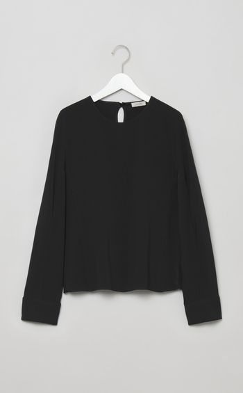 クルーネックコンパクトブラウス