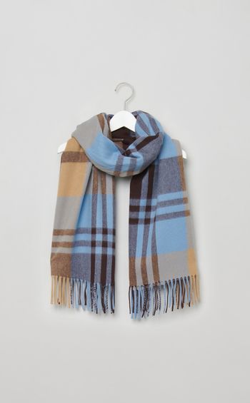 カシミヤ大判チェックストール